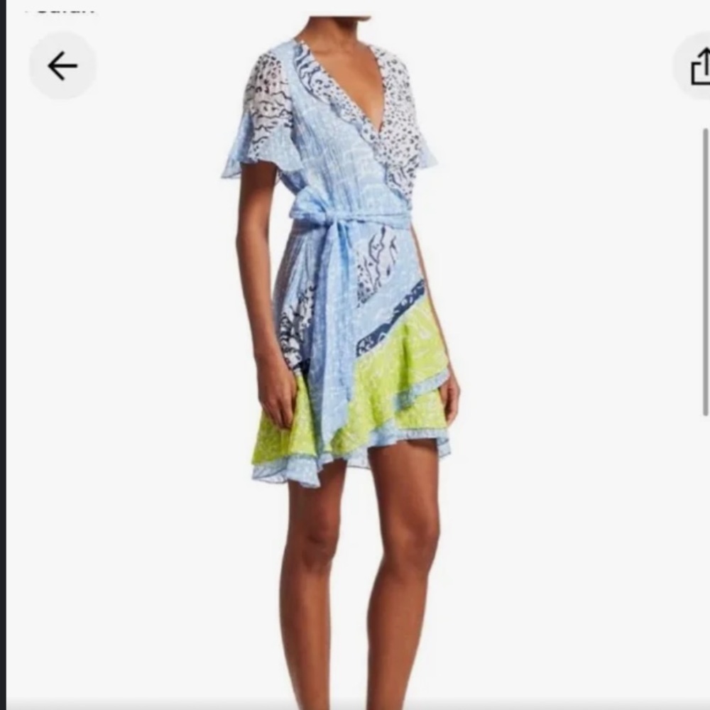 Tanya Taylor Bianka wrap dress size 10